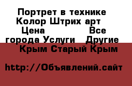 Портрет в технике “Колор-Штрих-арт“ › Цена ­ 250-350 - Все города Услуги » Другие   . Крым,Старый Крым